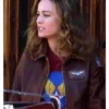 Captain Marvel Brown Leather Jacket webp