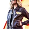 Captain Marvel Carol Danvers Flight Bomber Brown Jacket For Sale webp