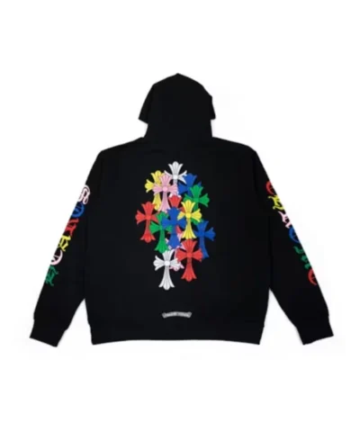 Chrome Hearts Multi Color Cross Cemetery Black Hoodie
