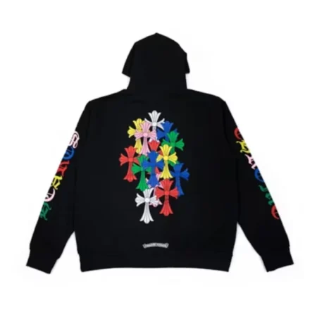 Chrome Hearts Multi Color Cross Cemetery Black Hoodie