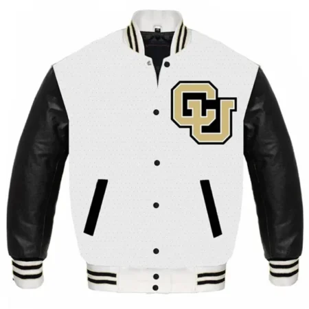 Colorado Buffaloes White Letterman Jacket