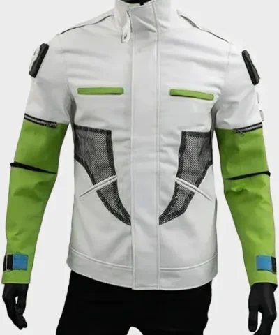 Crypto Apex Legends White And Green leather Jacket
