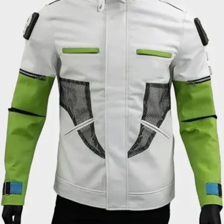 Crypto Apex Legends White And Green leather Jacket