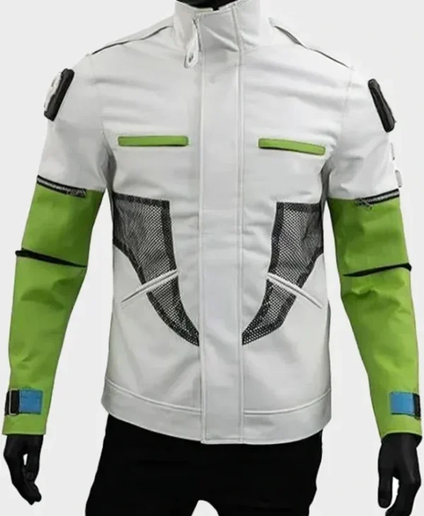 Crypto Apex Legends White And Green leather Jacket