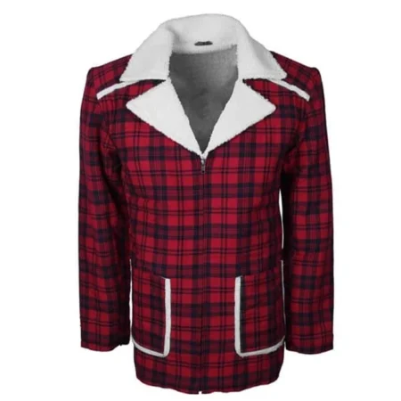 Deadpool Shearling Flannel Red Jacket webp