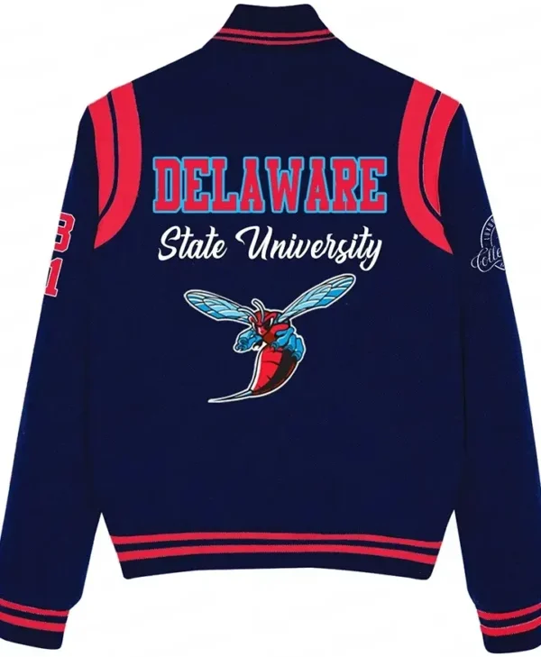 Delaware State University Varsity Wool Jacket Back