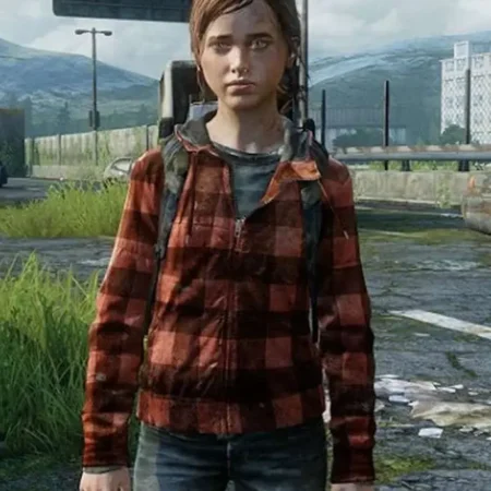 Ellie The Last Of Us Part II Red Hoodie webp