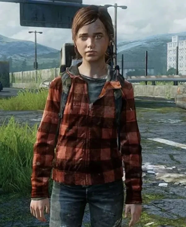Ellie The Last Of Us Part II Red Hoodie webp
