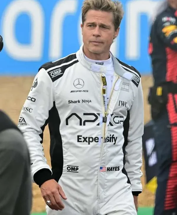 F1 2025 Brad Pitt Racer Costume Leather Jacket