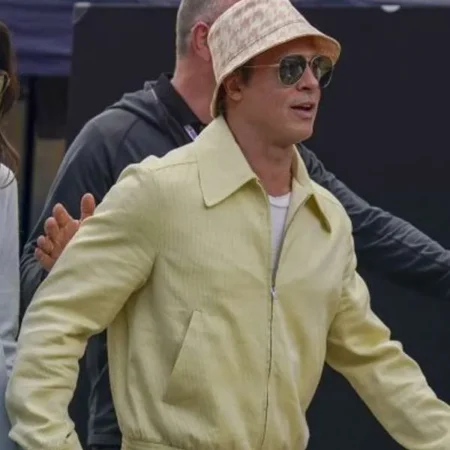 F1 2025 Brad Pitt Yellow Cotton Jacket