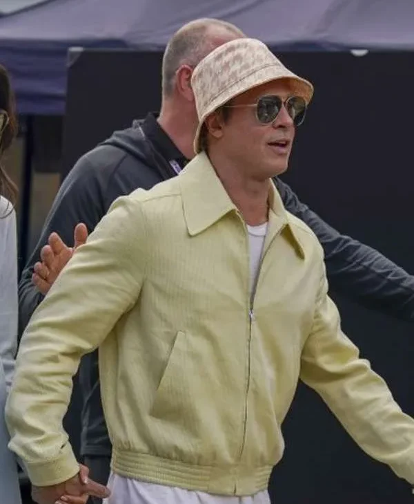 F1 2025 Brad Pitt Yellow Cotton Jacket