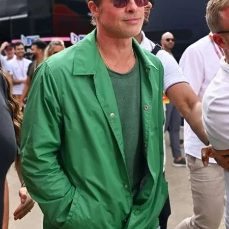 F1 Movie 2025 Brad Pitt Green Jacket