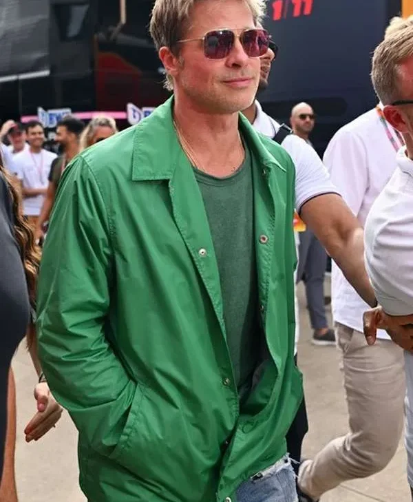 F1 Movie 2025 Brad Pitt Green Jacket
