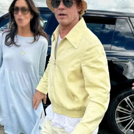 F1 Movie Brad Pitt Yellow Cotton Jacket