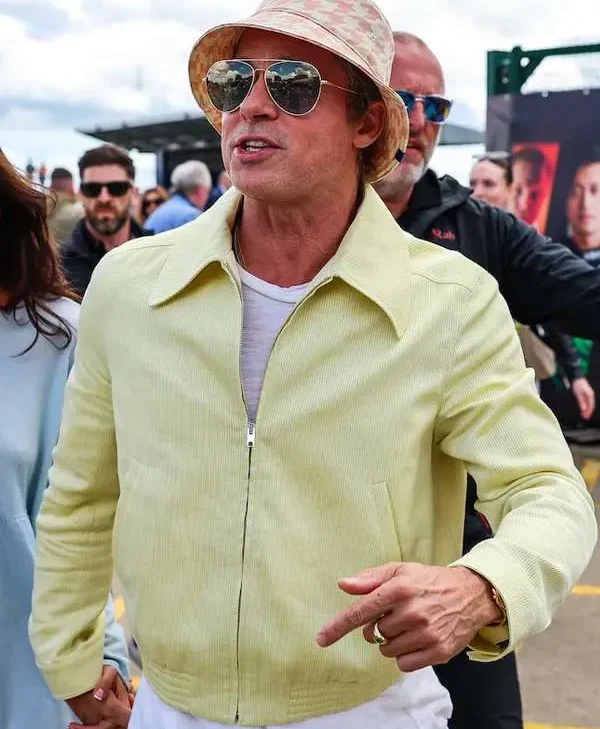 F1 Movie Brad Pitt Yellow Jacket