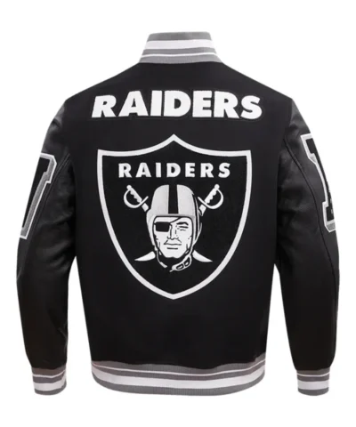 Freddy Las Vegas Raiders Mash Up Wool Varsity Jacket Back