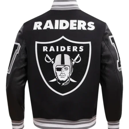 Freddy Las Vegas Raiders Mash Up Wool Varsity Jacket Back