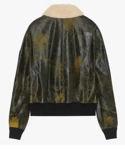 Frenton Aviator Naval Green Leather Jacket Shop Now