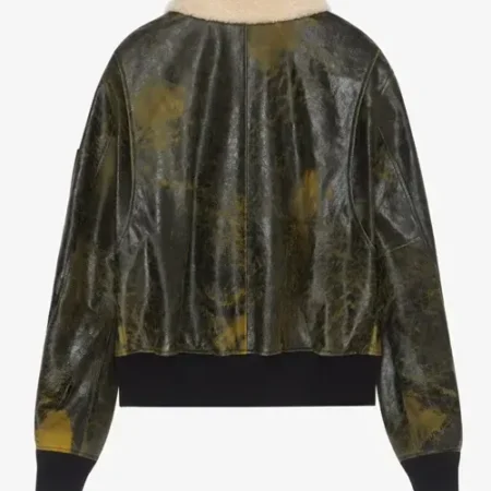 Frenton Aviator Naval Green Leather Jacket Shop Now