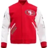 Gallagher San Francisco 49ers Wool Red Varsity Jacket