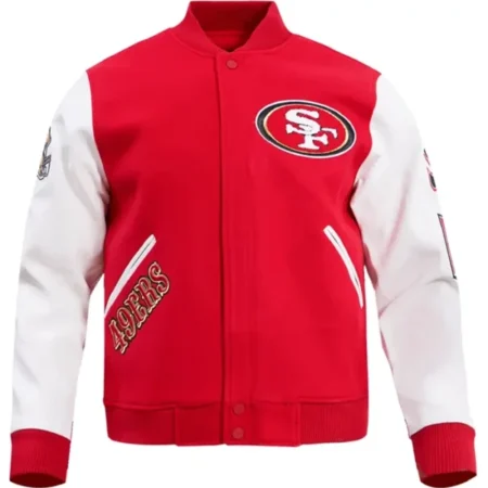 Gallagher San Francisco 49ers Wool Red Varsity Jacket