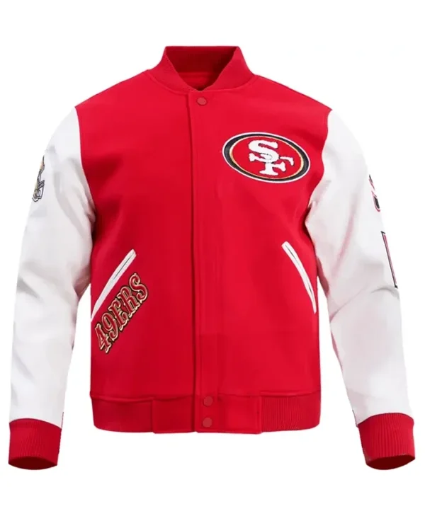 Gallagher San Francisco 49ers Wool Red Varsity Jacket