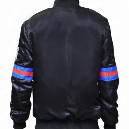 Giants Black Satin Bomber Jacket Main bc