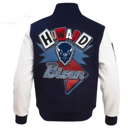 Howard Bison Wool Varsity Jacket Back