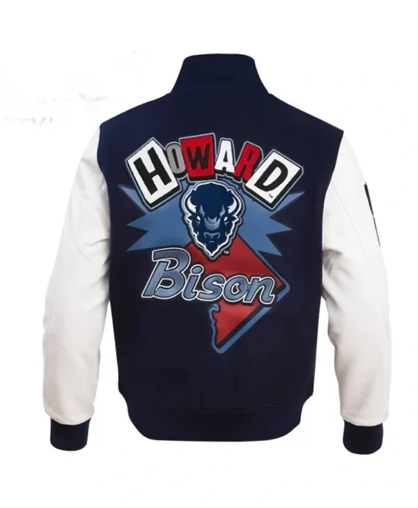 Howard Bison Wool Varsity Jacket Back