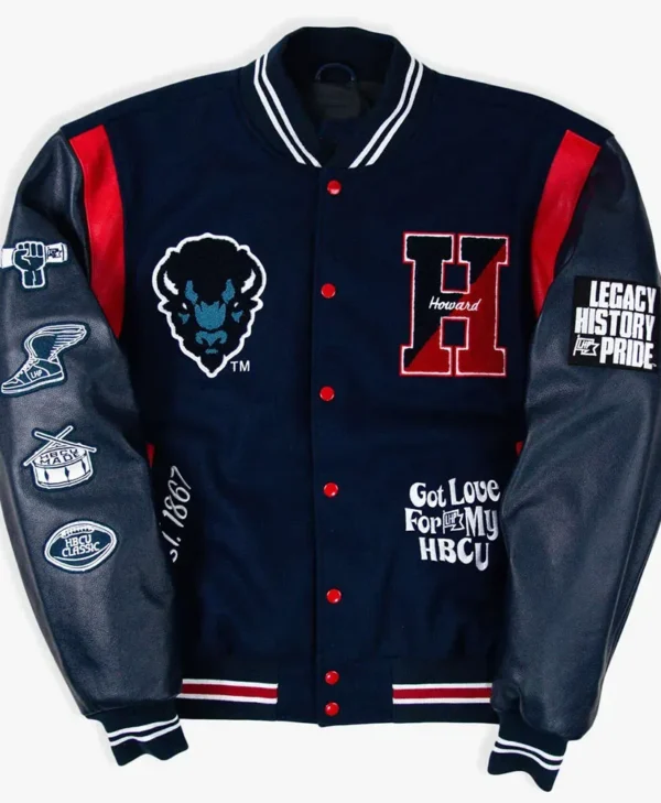 Howard University The Mecca Motto 3 0 Varsity Jacket