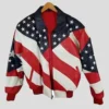 Independence Day Michael Hoban Bomber Leather Jacket