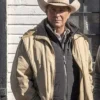 John Dutton TV Series Yellowstone Kevin Costner Western Cotton Beige Jacket webp