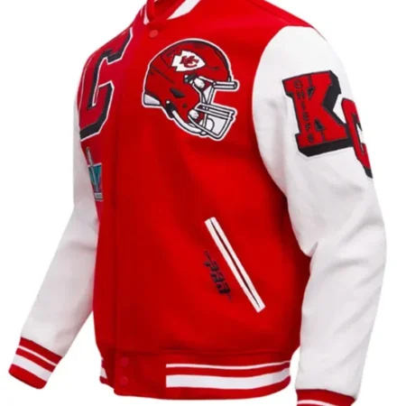Kansas City Chiefs Red Varsity Jacket Front