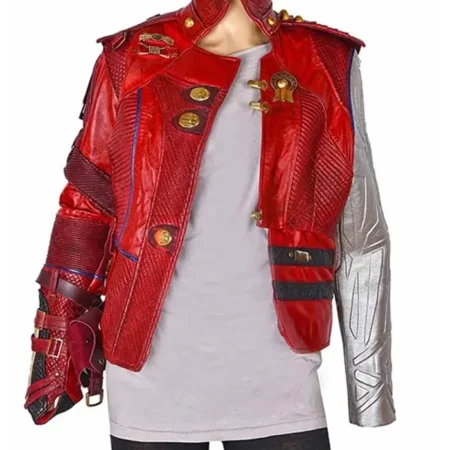 Karen Gillan Guardians Of The Galaxy Vol 2 Nebula Maroon Leather Jacket webp