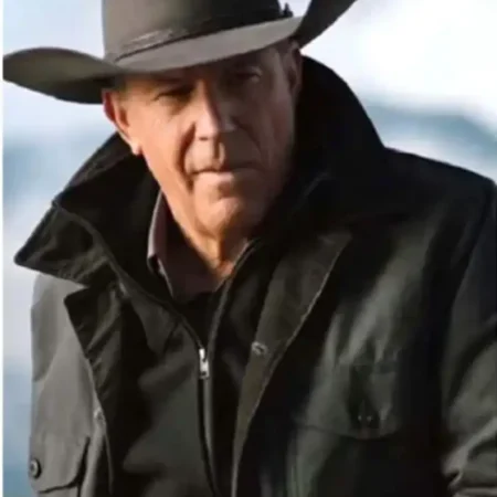 Kevin Costner TV Series Yellowstone Season 2 John Dutton Grey Cotton Military Field Jacket For Sale webp