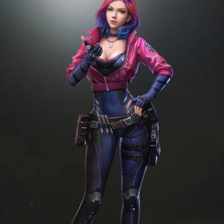 Kira Madroxx Cyberpunk 2077 Pink Leather Jacket webp