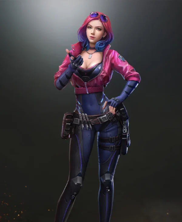 Kira Madroxx Cyberpunk 2077 Pink Leather Jacket webp