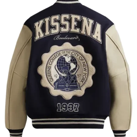 Kith x Russell Athletic Golden Bear Jacket CUNY Queens College Varsity Back