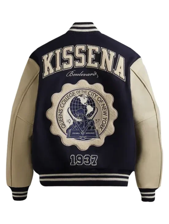 Kith x Russell Athletic Golden Bear Jacket CUNY Queens College Varsity Back