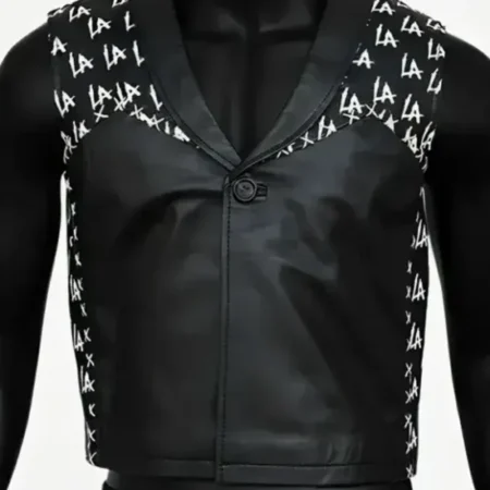 LA Knight Black Leather Vest for sale