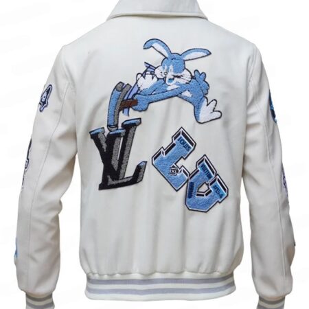 LV Multi Patches Mixed Leather Varsity Blouson back
