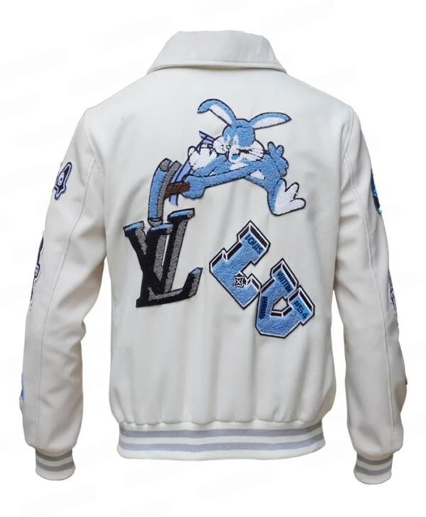 LV Multi Patches Mixed Leather Varsity Blouson back