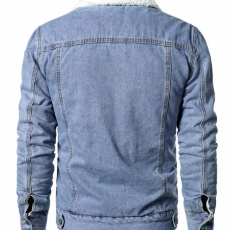 Marissa Reyes Spirit Halloween Shearling Denim Jacket