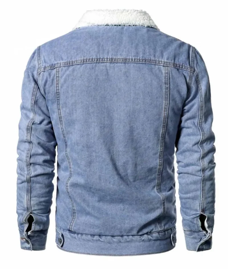 Marissa Reyes Spirit Halloween Shearling Denim Jacket