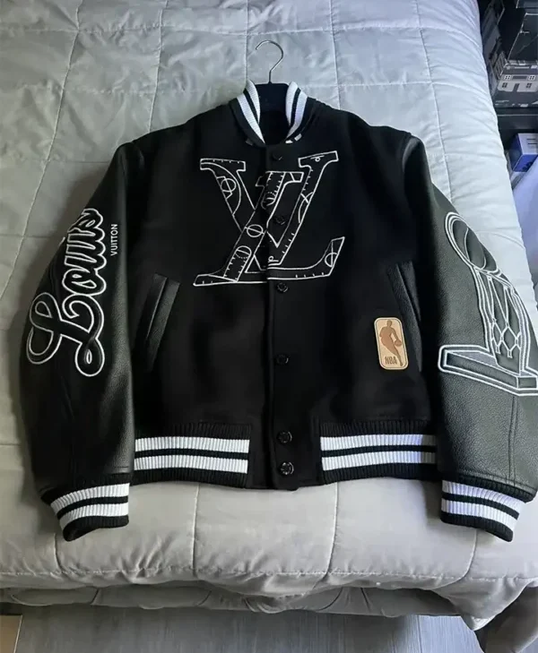 NBA Louis Vuitton Black Varsity Jacket