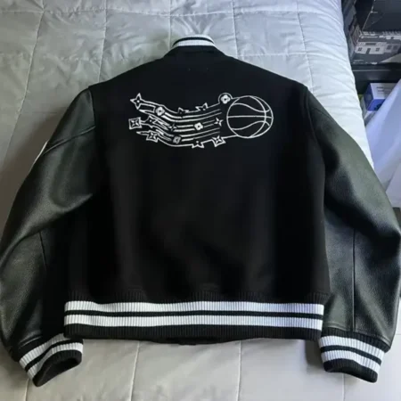 NBA Louis Vuitton Black Varsity Jacket Back