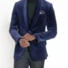Navy Velvet Jacket Mens