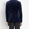 Navy Velvet Jacket Mens Back