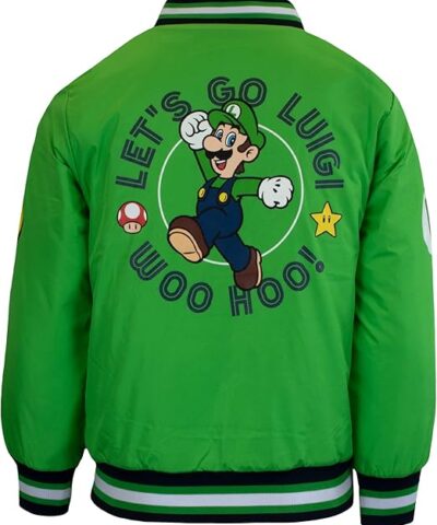 Nintendo Super Mario brown Green Jacket back