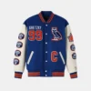 OVO Gretzky Blue and White Varsity Jacket